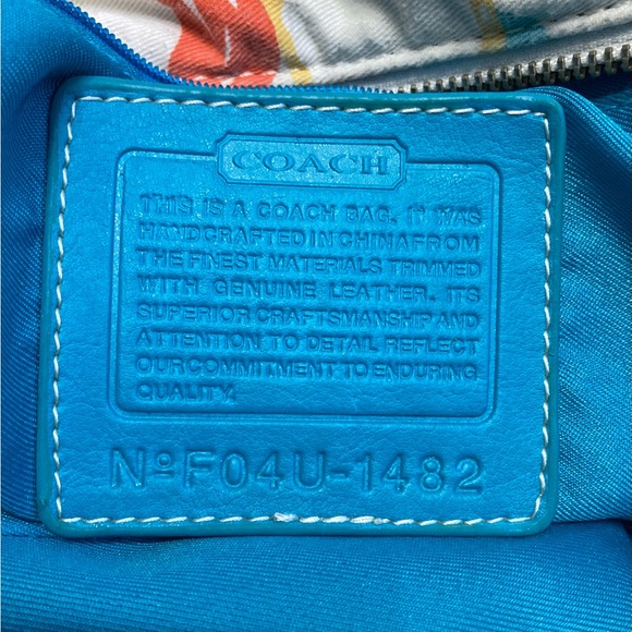 Coach Colorful Canvas Shoulder Handbag - Picture 7 of 9